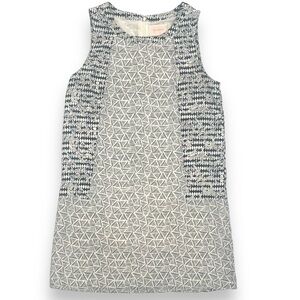 Skies Are Blue Black Ivory Geometric Print Sleeveless Sift Dress Size Medium
